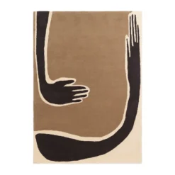 Pose matta, Coffee-off white, 140x200 cm