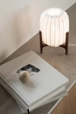 Prisma bordslampa, Dark ash-White, Mini Ø16x24,3 cm