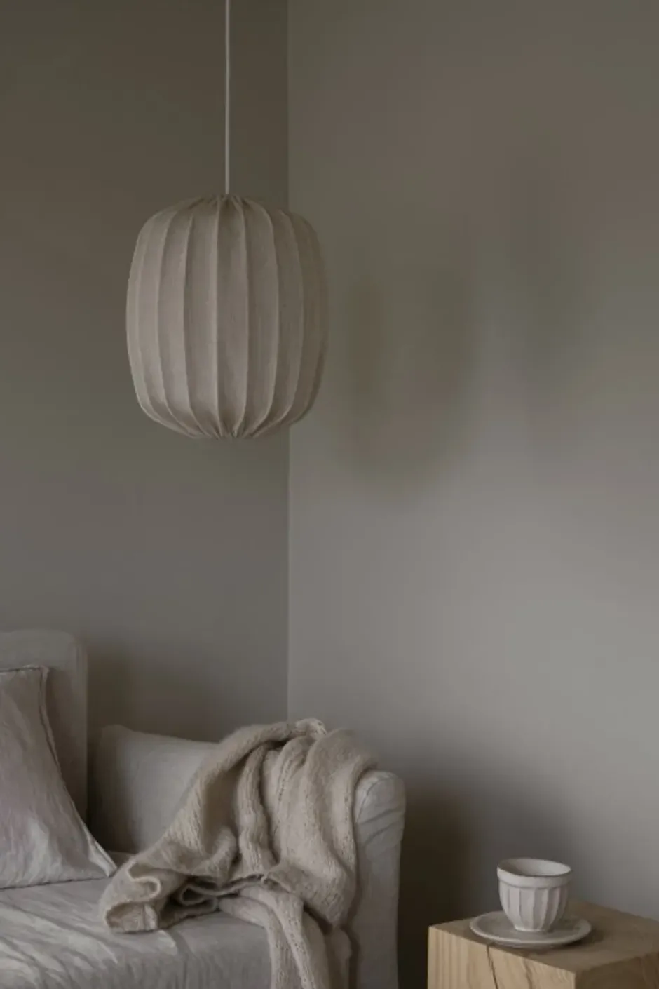 Prisma lampskärm Ø35 cm linne, Natural