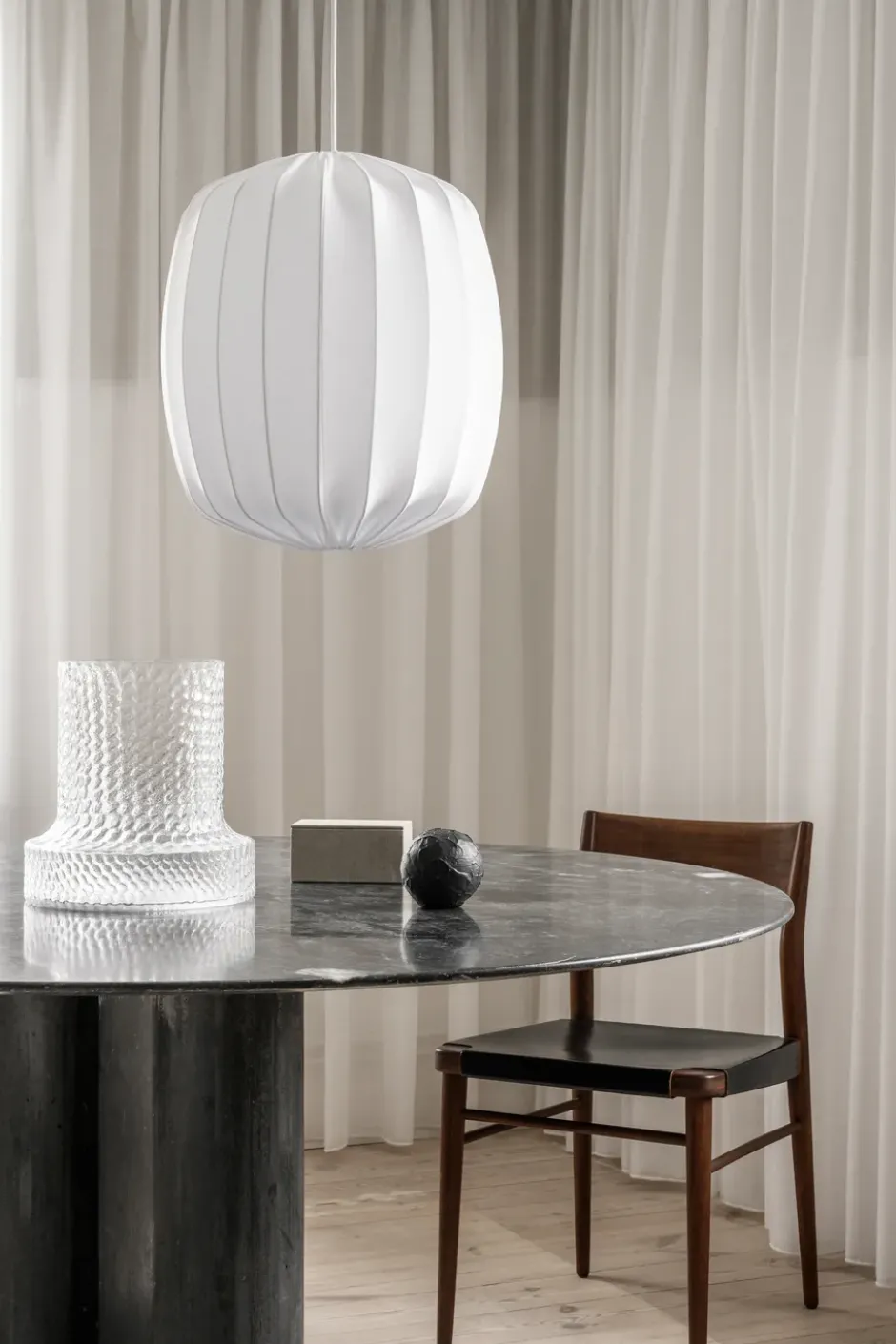 Prisma lampskärm Ø45 cm linne, White