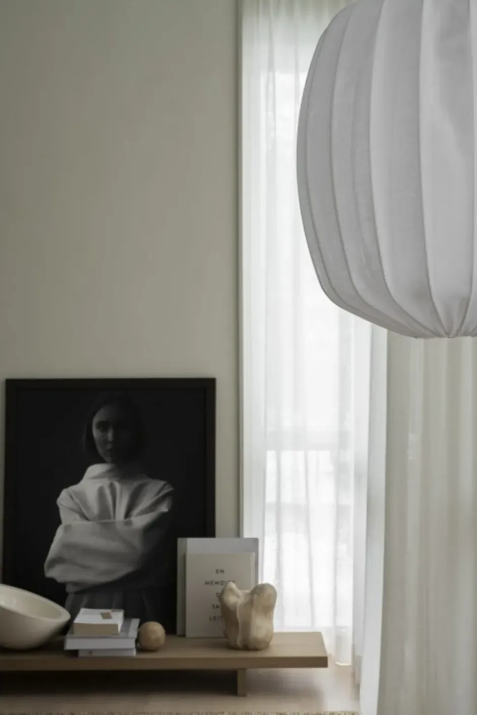 Prisma lampskärm Ø45 cm linne, White