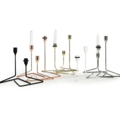 Puzzle ljusstake liten, svart