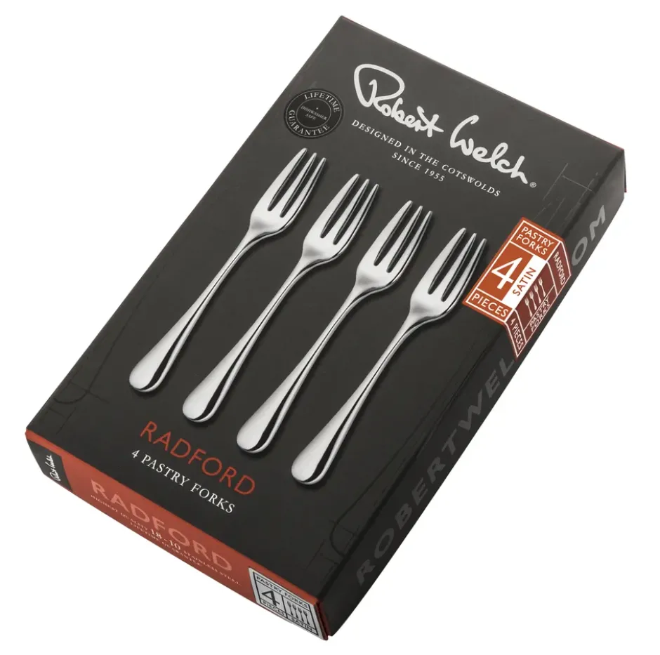 Radford dessertgaffel matt 4-pack, Rostfritt stål