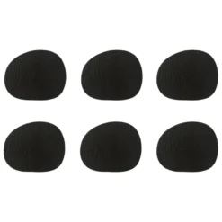 Raw glasunderlägg läder 6-pack, Black buffalo (svart)