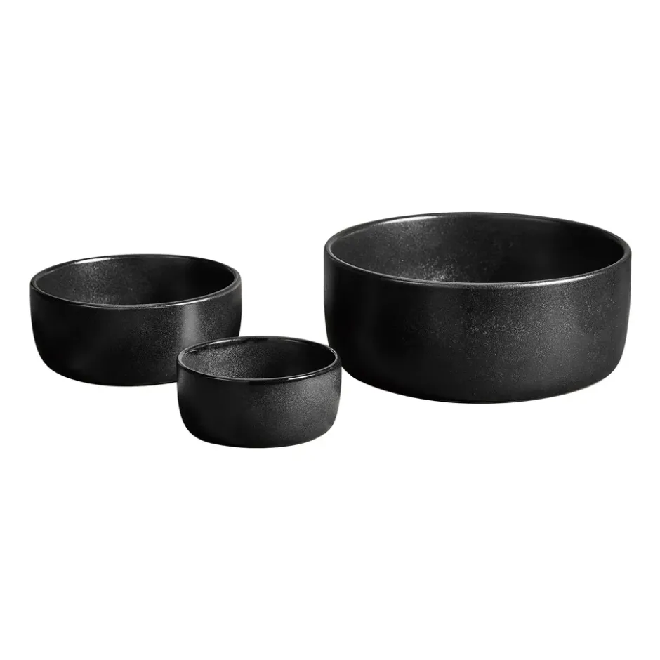 Raw skål 3 delar, Titanium Black