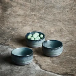 Raw skål mini Ø7,5 cm 3-pack, Northern green