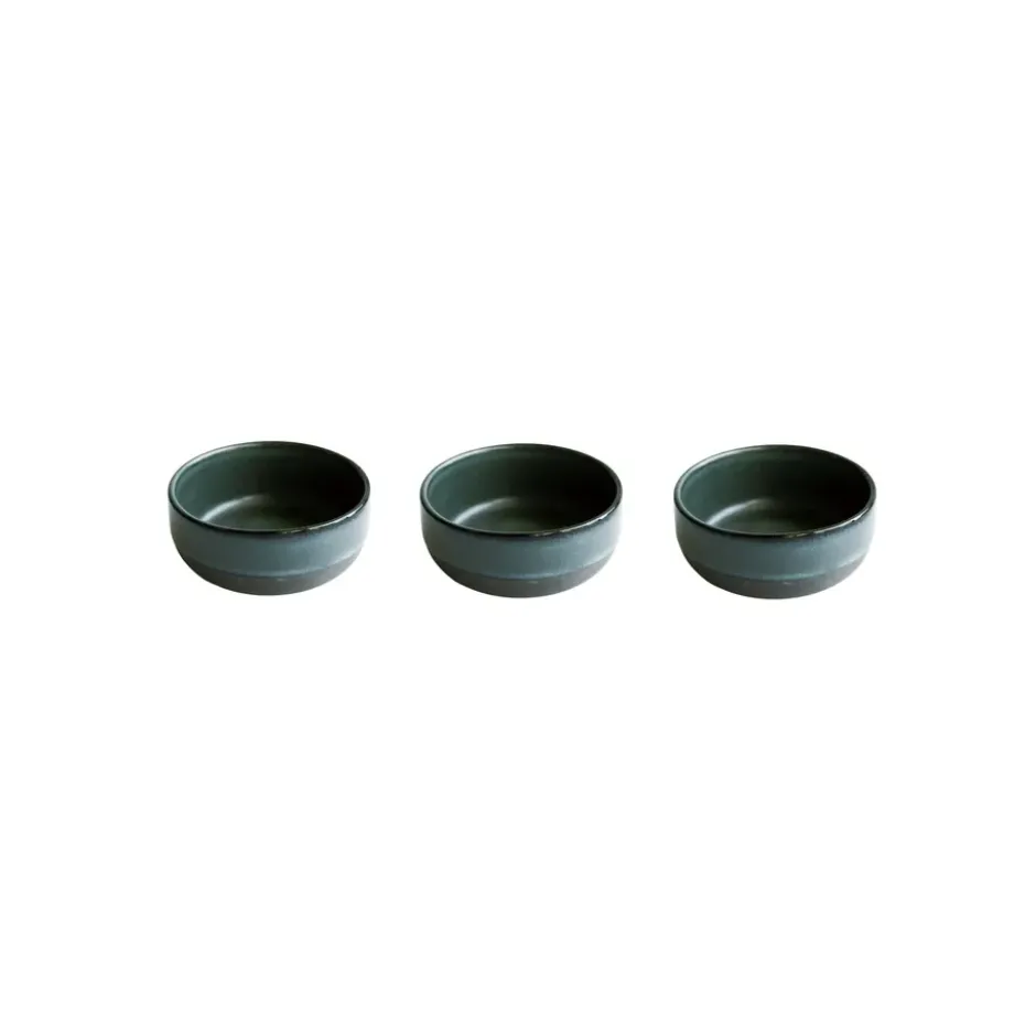 Raw skål mini Ø7,5 cm 3-pack, Northern green