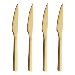 Raw stekkniv 4-pack, Guld