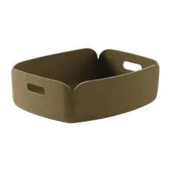 Restore tray förvaringskorg låg, Brown Green