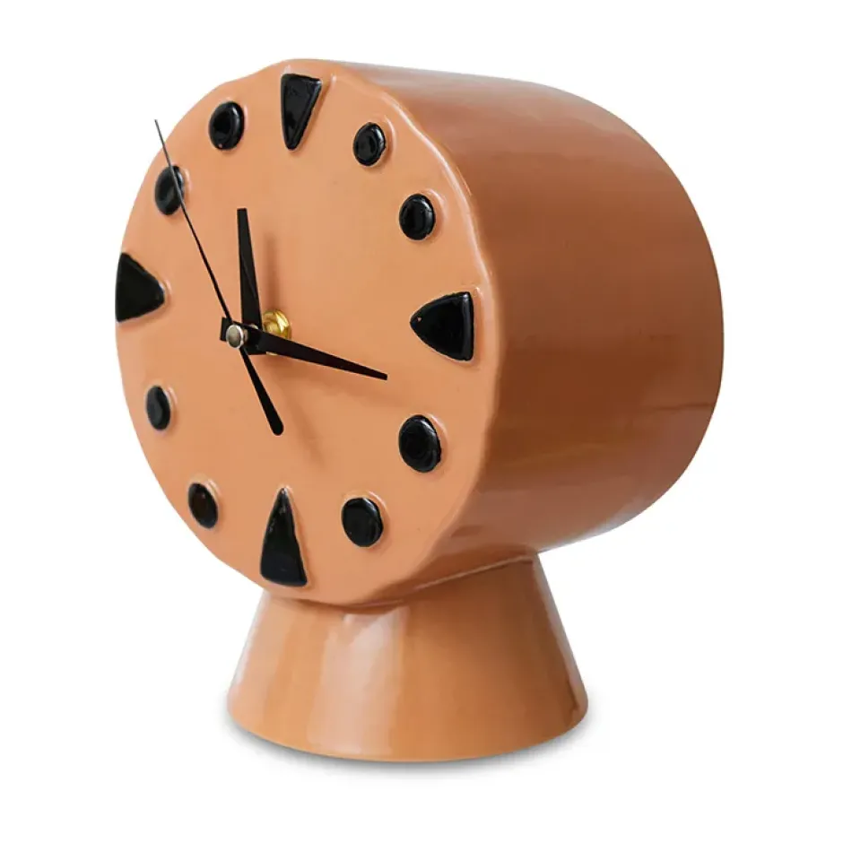 Retro keramikklocka 20,8 cm, Peach