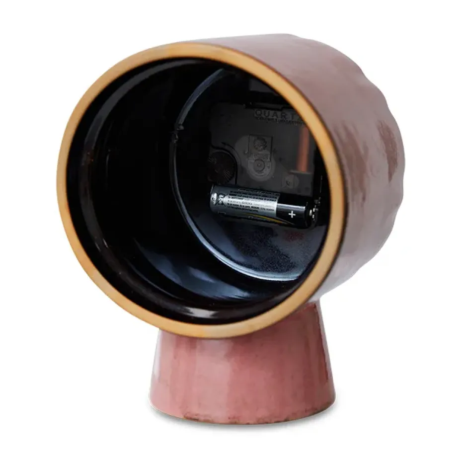 Retro keramikklocka 16,2 cm, Pink