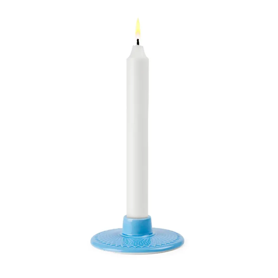 Rhombe ljusstake 3 cm, Blå