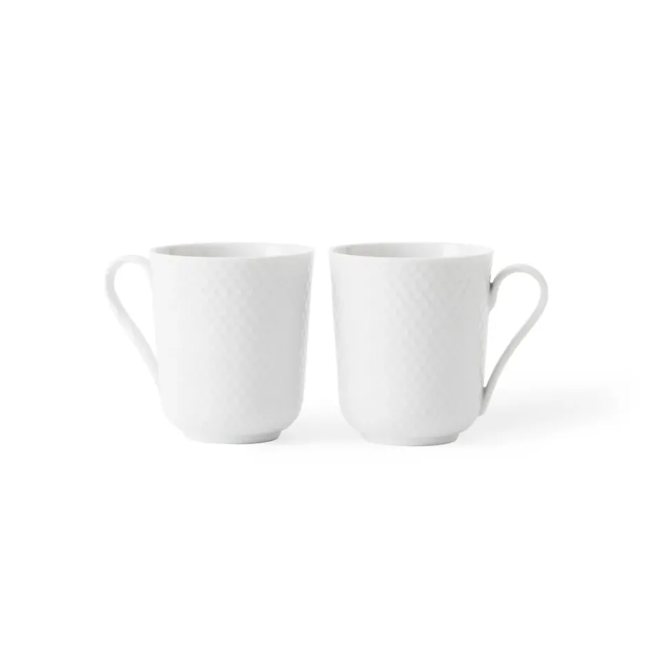 Rhombe mugg 33 cl 2-pack, vit