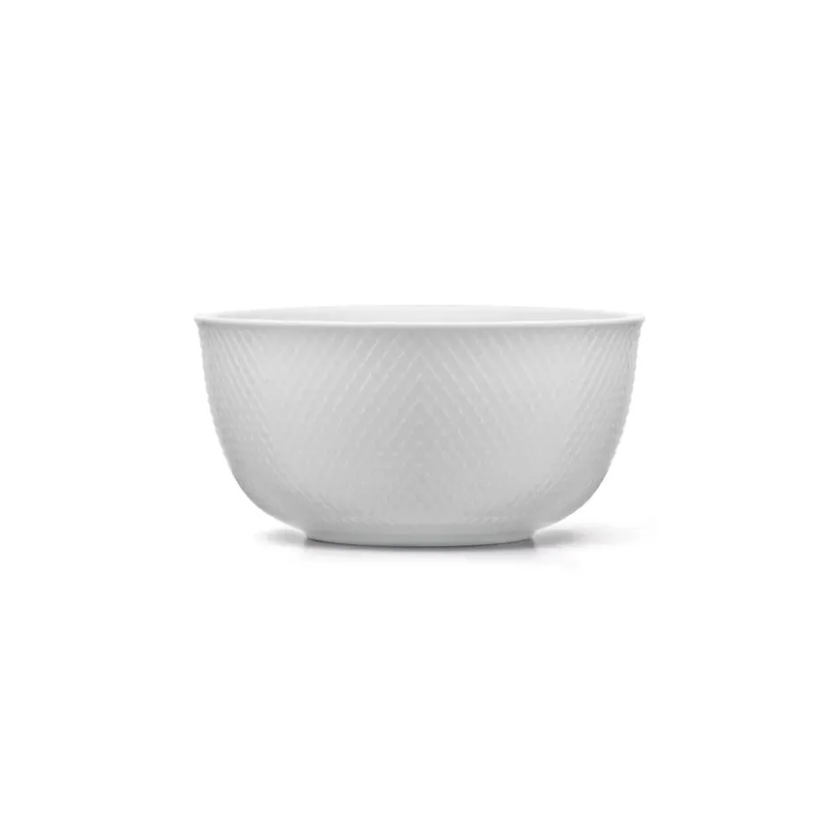Rhombe serveringsskål Ø17,5 cm, vit
