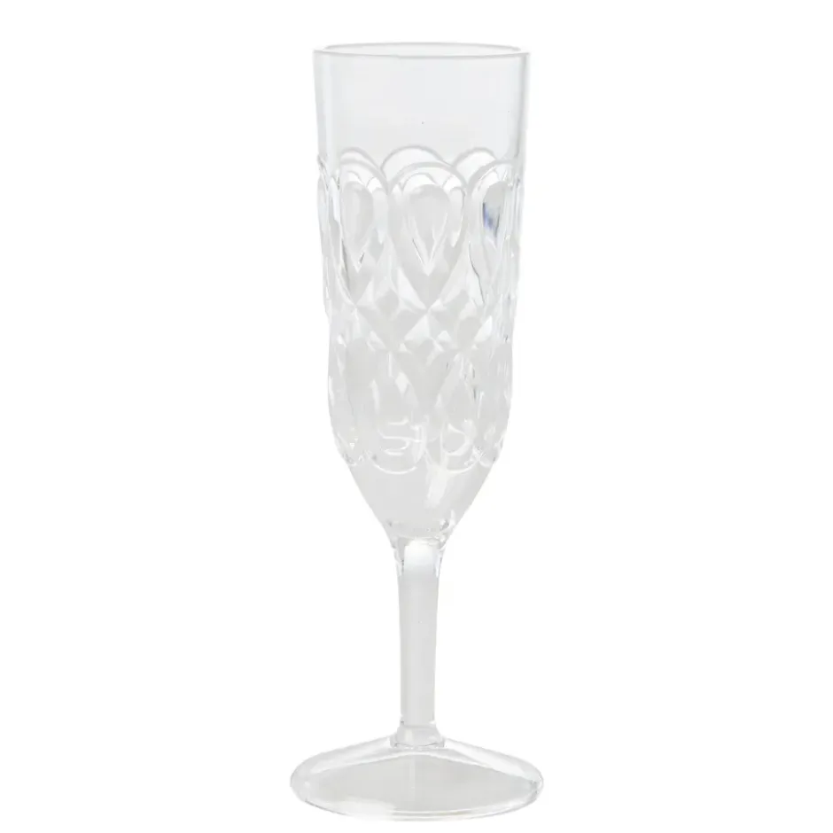 Rice champagneglas akryl, Klar