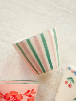 Rice keramisk espressokopp 7 cl, Stripes