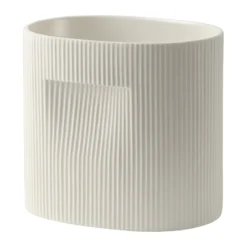 Ridge kruka 24 cm, Off-white