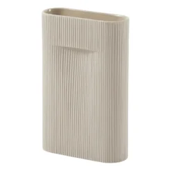 Ridge vas 35 cm, Beige