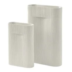Ridge vas 48,5 cm, Off white