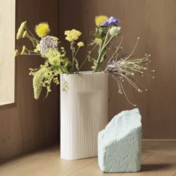 Ridge vas 48,5 cm, Off white
