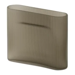 Ridge vas frostat glas 16,5 cm, Taupe