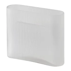 Ridge vas frostat glas 16,5 cm, White