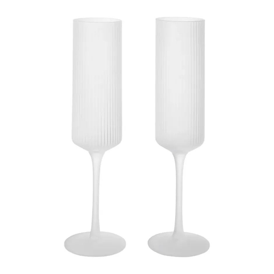 Ripple Champagne flutes champagneglas 15 cl 2-pack, Frosted