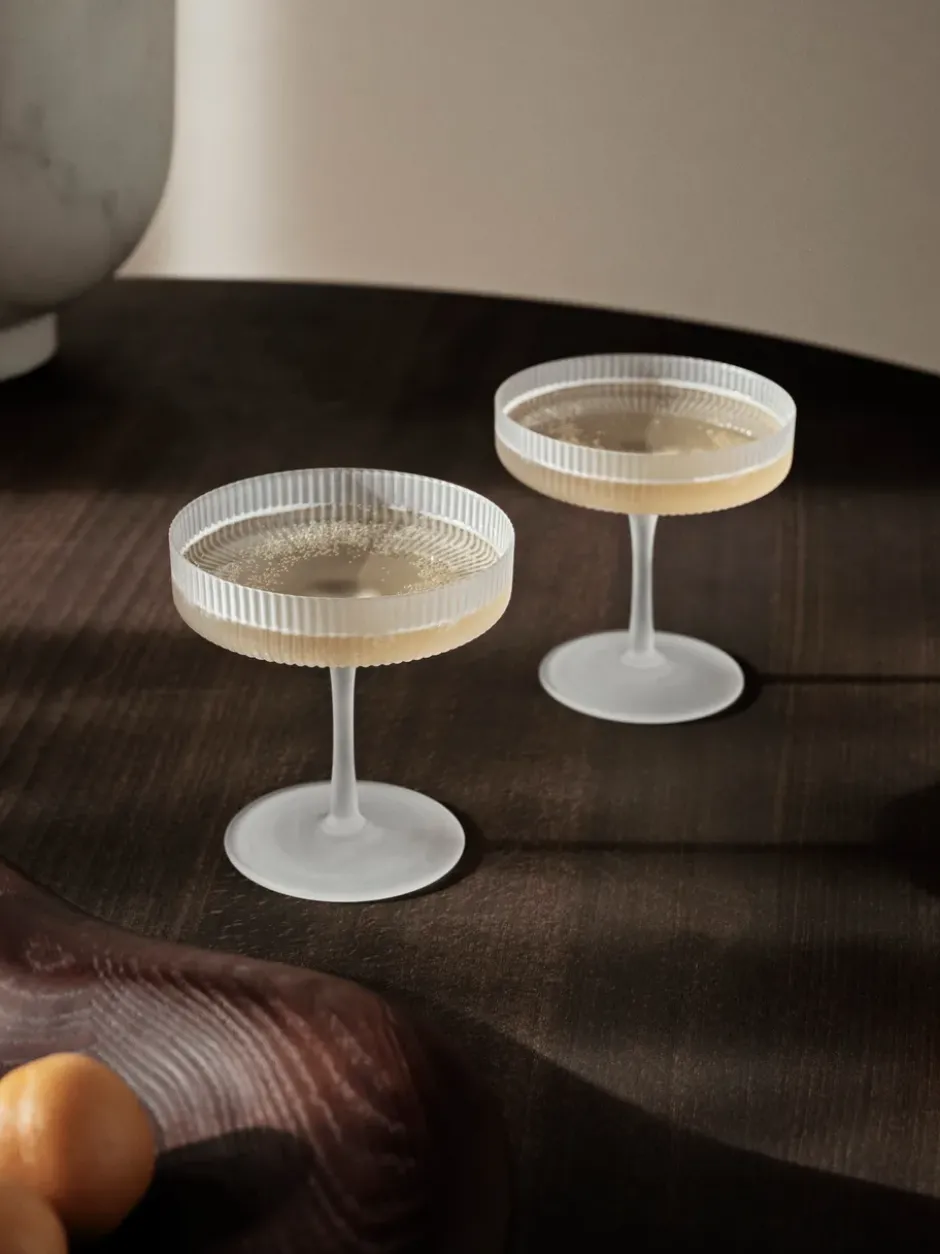 Ripple champagneglas 2-pack, Frosted