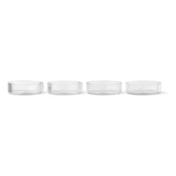 Ripple frukostskål 4-pack, clear