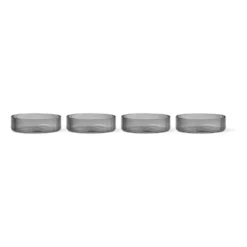 Ripple frukostskål 4-pack, smoked grey