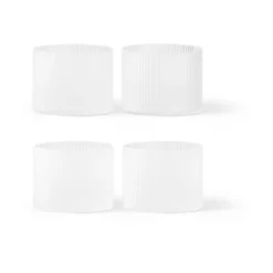 Ripple glas lågt 4-pack, Frosted