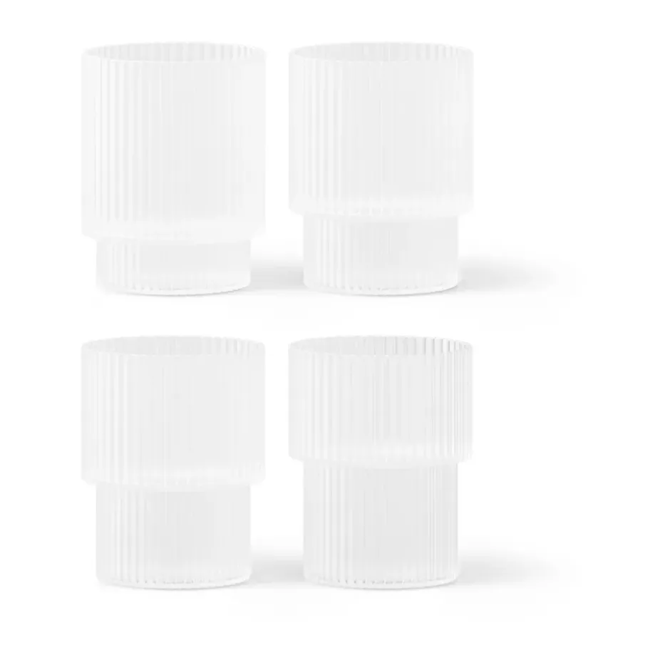 Ripple glas 4-pack, Frosted