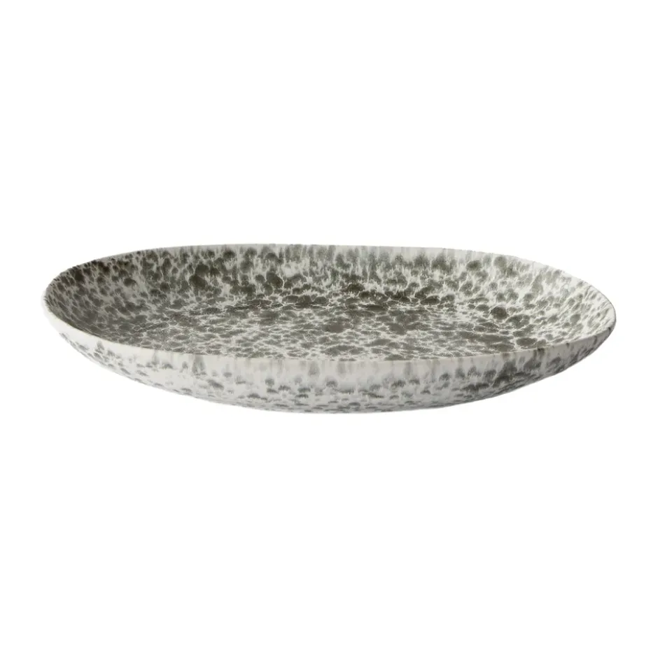 Rivoli serveringsfat 21,5x37 cm, Green splatter