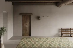 Röllakan Korsnäs matta, Grönbeige, 200x300 cm