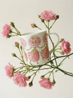 Rose mugg med handtag, 40 cl