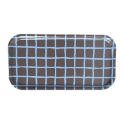 Rutig bricka 22x43 cm, Brown
