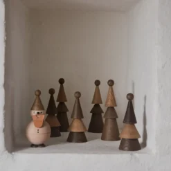 Santa Claus träfigur, Bok-ek-läder