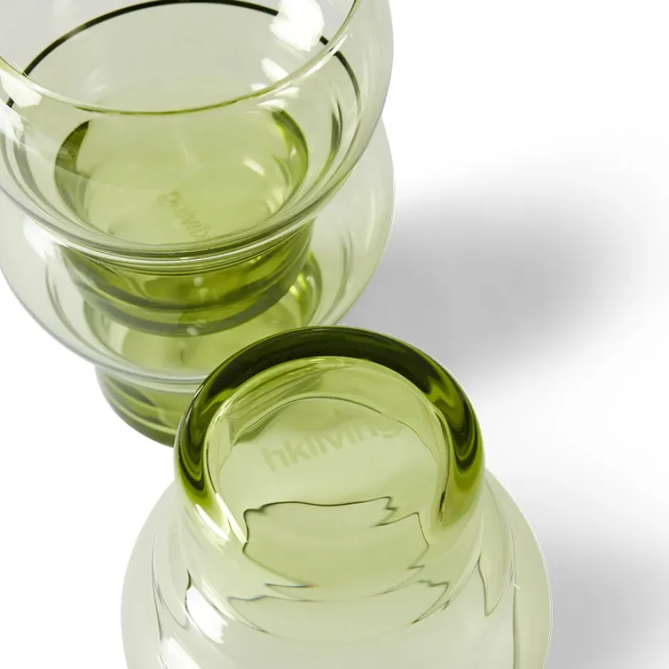 70's Bulb glas 27 cl 4-pack, Mint green
