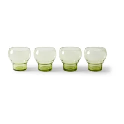 70's Bulb glas 27 cl 4-pack, Mint green
