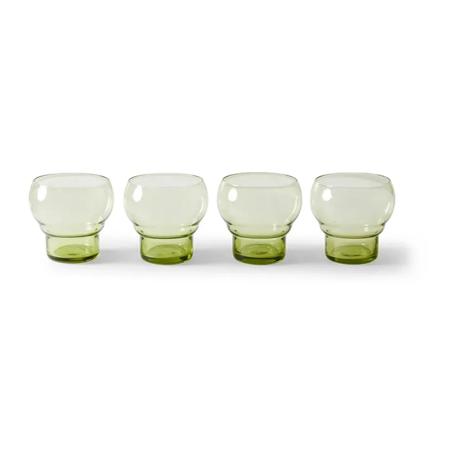 70's Bulb glas 27 cl 4-pack, Mint green