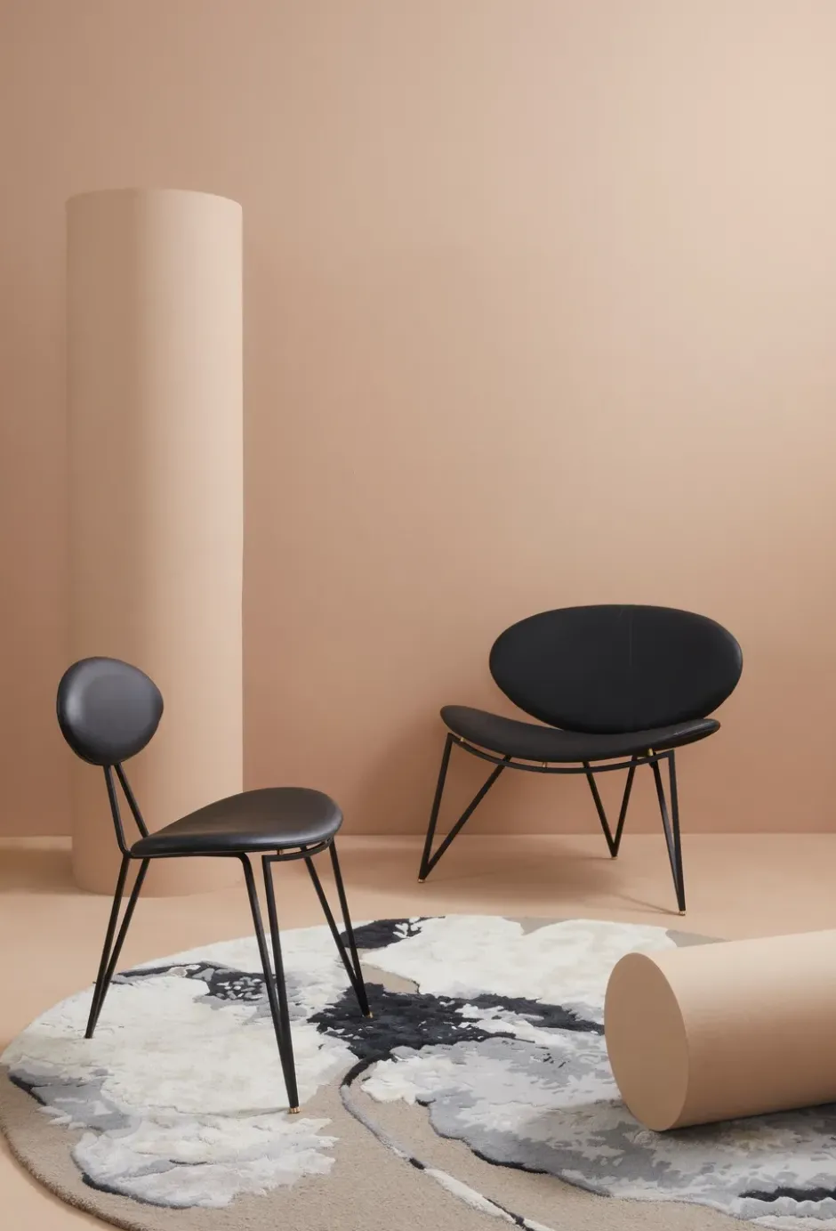 Semper loungestol, Black-black
