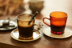70's glassware kaffekopp 20 cl 4-pack, Mud brown