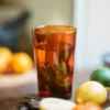 70's glassware teglas 20 cl 4-pack, Amber brown
