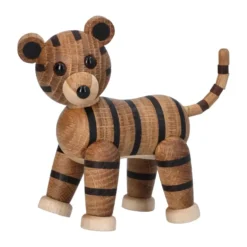 Shiva tiger figur, Beige, 12x6x12 cm