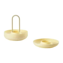 Singles äggkopp 4-pack med hållare, Limestone