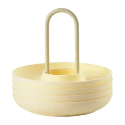 Singles äggkopp 4-pack med hållare, Limestone