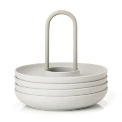 Singles äggkopp 4-pack med hållare, Warm Grey