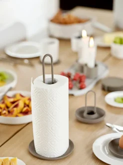 Singles hushållspappershållare, Taupe