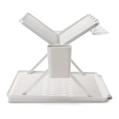 Sinkside hopfällbart diskställ 51 cm, Ljusgrå