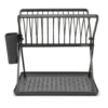 Sinkside hopfällbart diskställ 37 cm, Mörkgrå